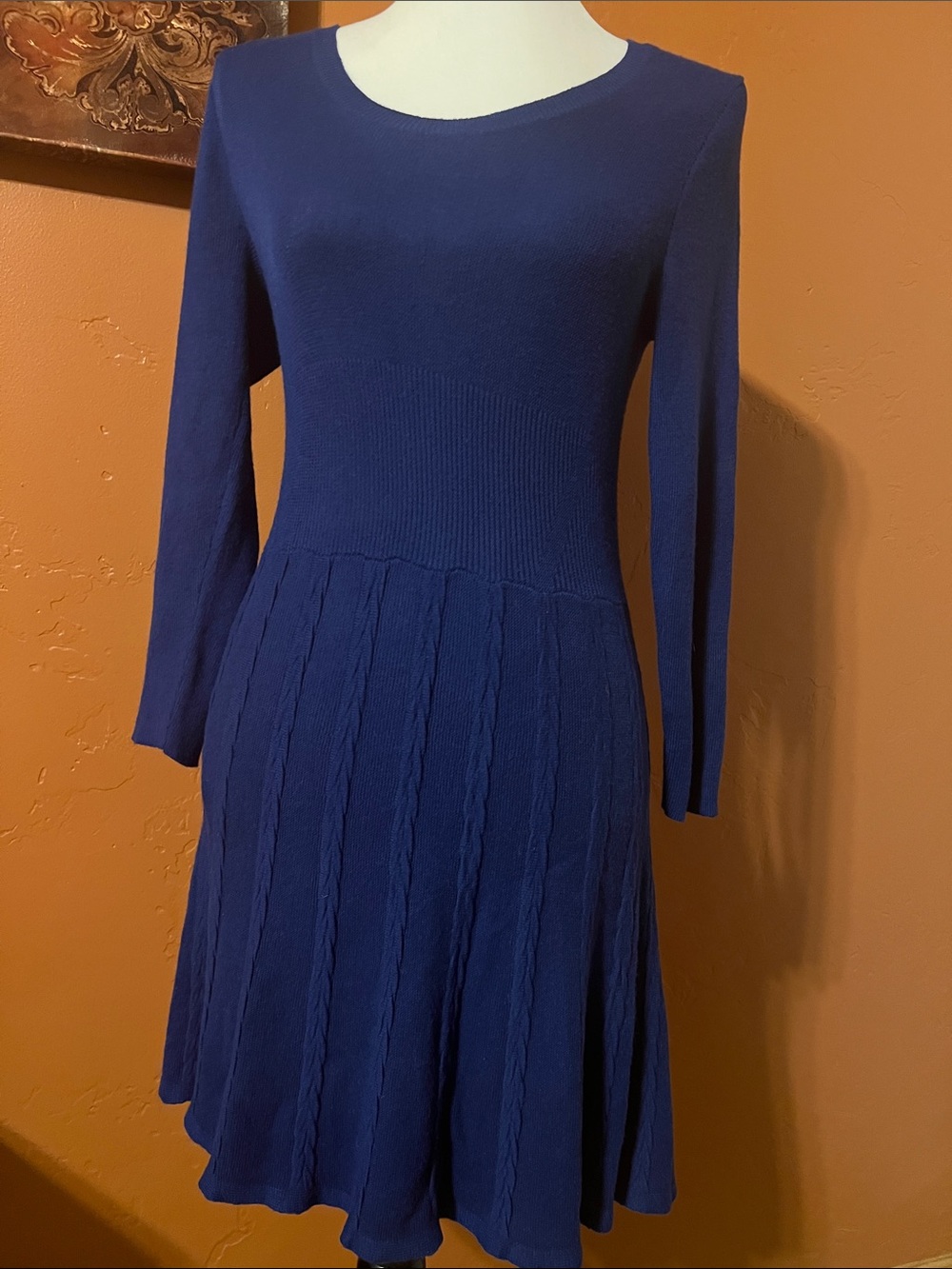 Thakoon Royal Blue 3/4 Sleeve Knit Dress
